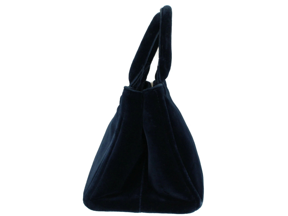 Prada Chain Blue Bleu Shoulder Strap Navy Blue Velvet Handbag VELLUTO